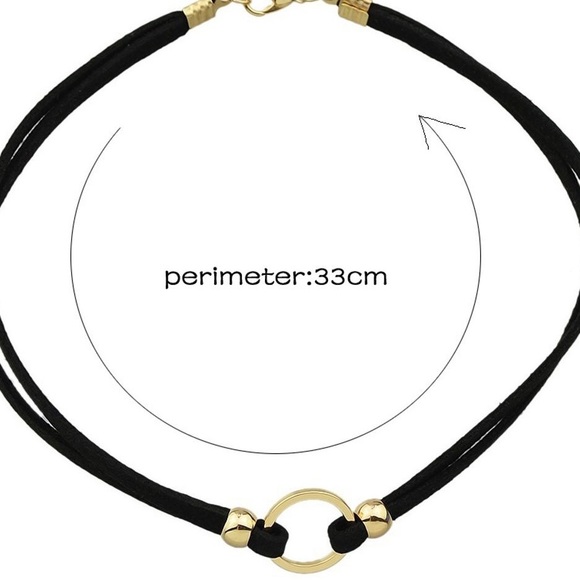NWT Gold Circle Choker Necklace - Picture 3 of 3